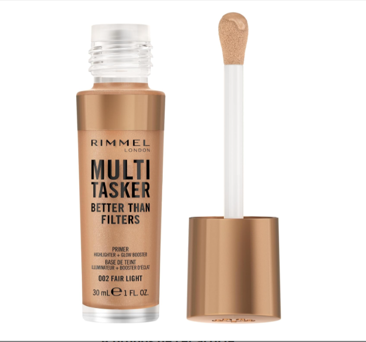 Base de teint Rimmel Multi-Tasker Better Than Filters 004 Light Medium – maquillage illuminateur 3-en-1 avec peptides et vitamines, effet peau parfaite éclat naturel – bon plan Amazon