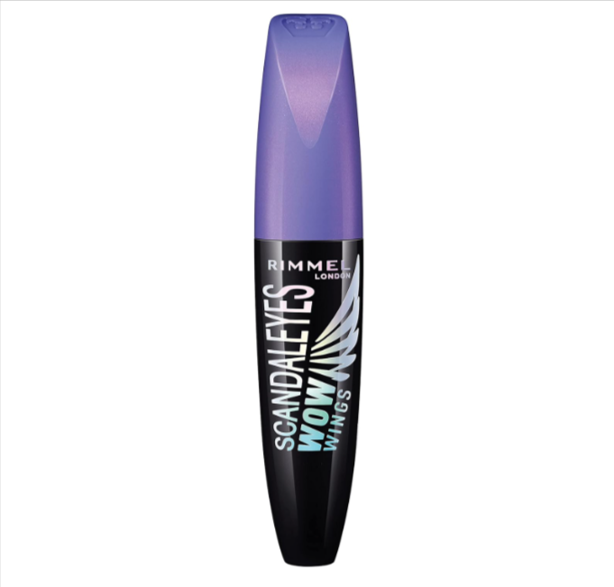 Mascara Rimmel Scandal'eyes Wow Wings 003 Extreme Black 12 ml avec brosse 2-en-1, effet volume et longueur, longue tenue