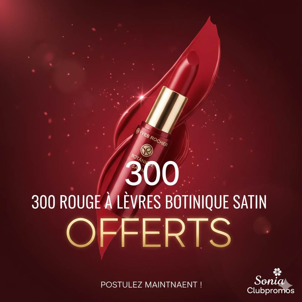 Rouge à Lèvres Botanique Satin Yves Rocher gratuit en avant-première – test maquillage