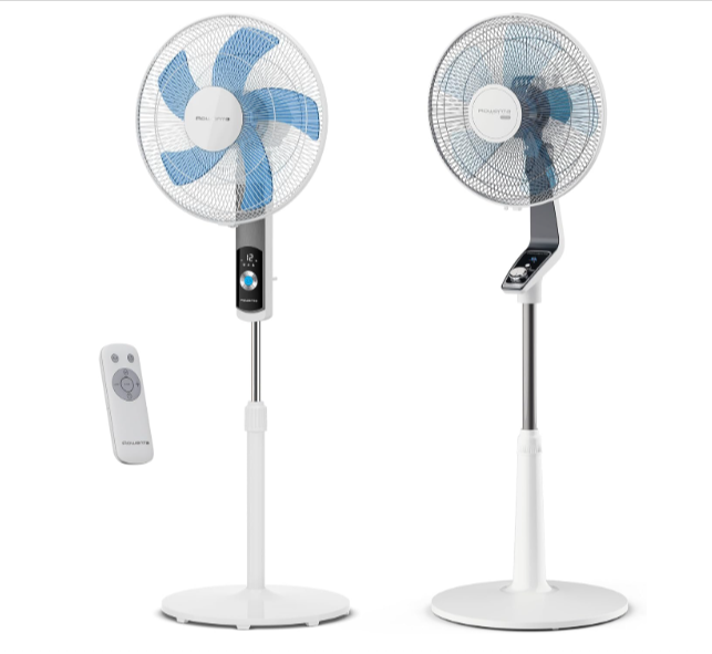  Lot de 2 ventilateurs Rowenta Turbo Silence sur pied – modèles VU5650F0 et VU5640F2 – silencieux, puissants, réparables 15 ans – rafraîchissement haute performance – bon plan Amazon été