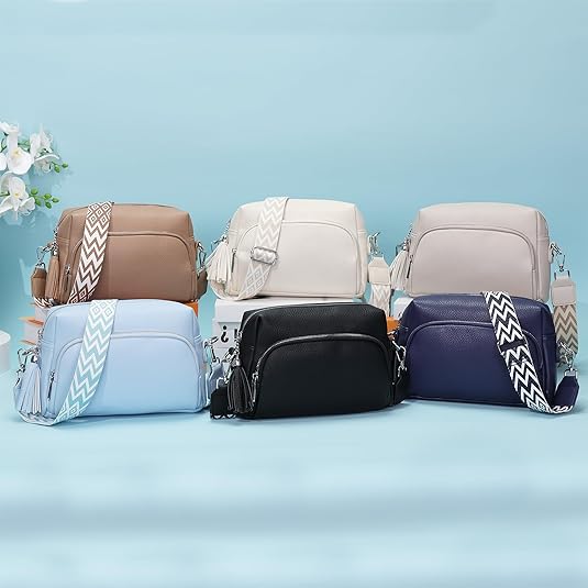 Sac à bandoulière Rorimyth bleu foncé cuir végétalien pour femme avec plusieurs compartiments – Amazon bon plan