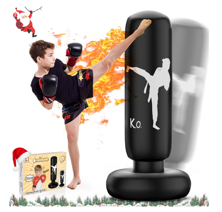 Sac de frappe pour enfants 160 cm X XBEN – Idéal pour boxe, taekwondo et karaté – 15,99€ – Jeu créatif et sportif pour enfants