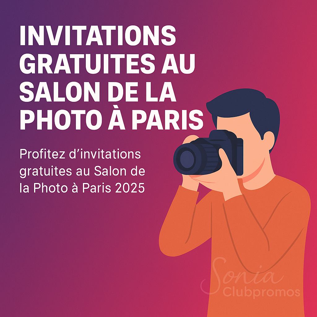  Invitation gratuite pour le Salon de la Photo 2025 à Paris, à la Villette – grand événement photo et vidéo, entrée offerte avec ateliers et expositions