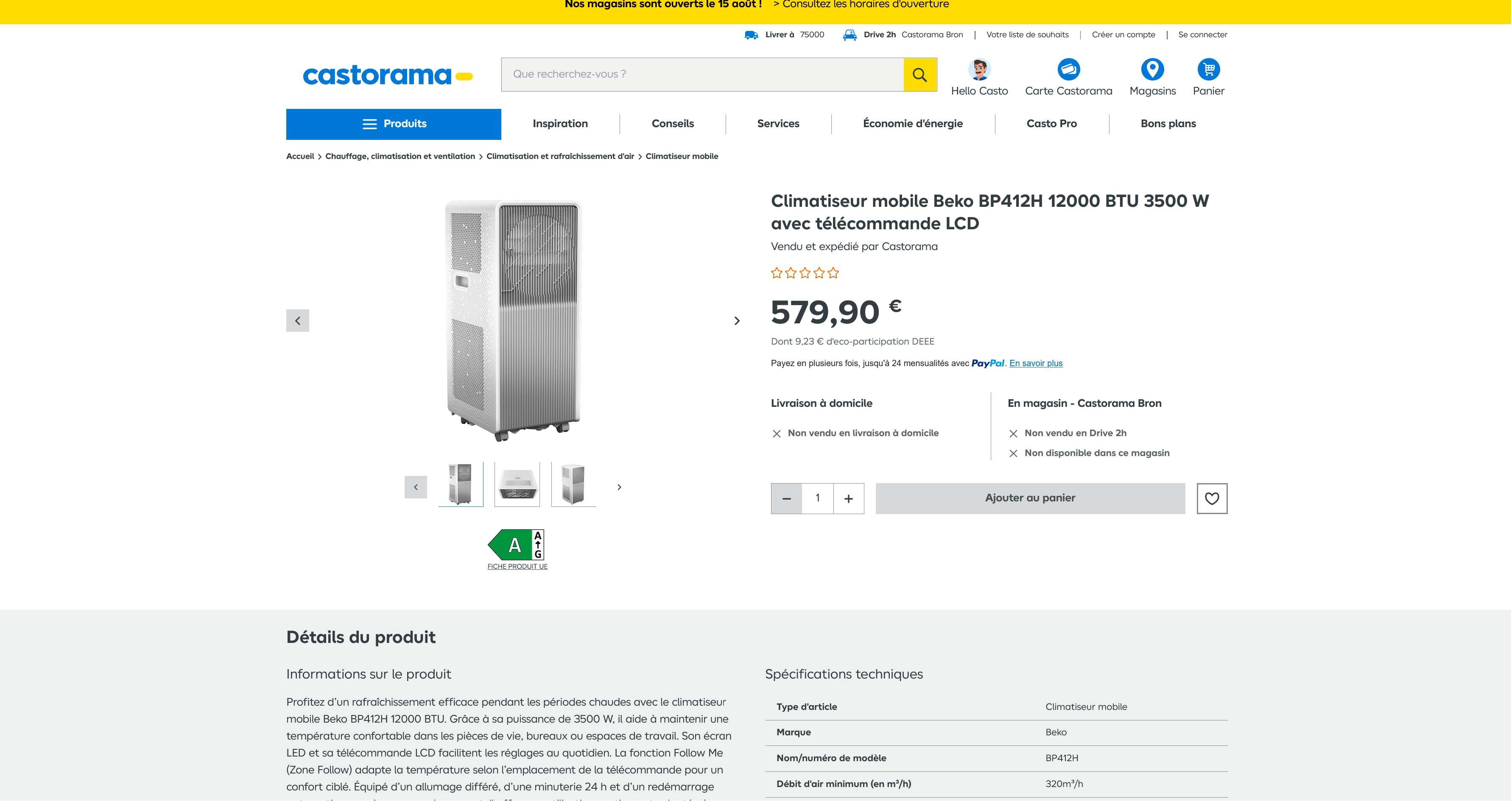 Screenshot 2026-08-15 at 23-41-55 Climatiseur mobile Beko BP412H 12000 BTU 3500 W avec télécom...png