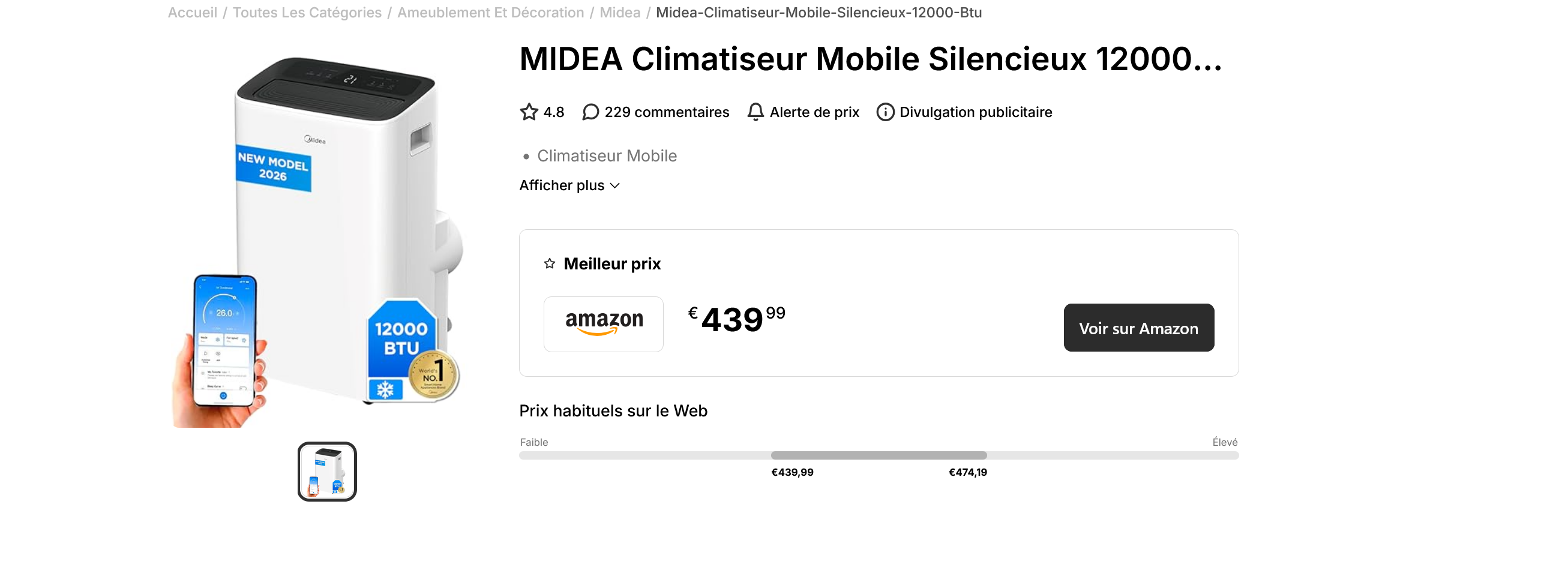 Screenshot 2026-08-16 at 23-06-02 Meilleures offres pour MIDEA Climatiseur Mobile Silencieux 1...png