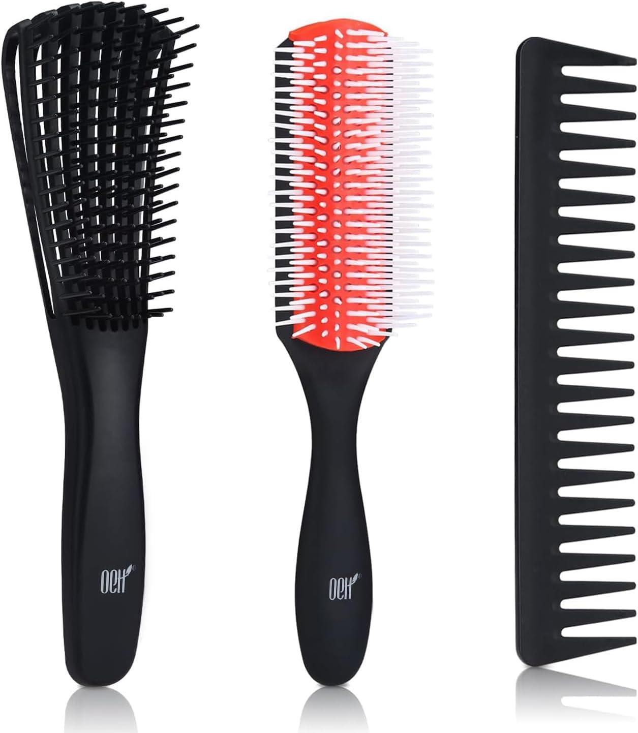 Set de 2 brosses à cheveux OEH pour démêler en douceur, idéal pour tous types de cheveux - Accessoires de coiffure, brosses démêlantes pour enfants, femmes et hommes