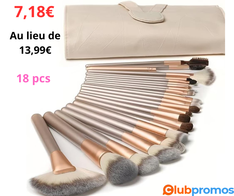 Set de 18 Pinceaux de Maquillage AMMIY à 7,88€ Au lieu de 13,99€.png