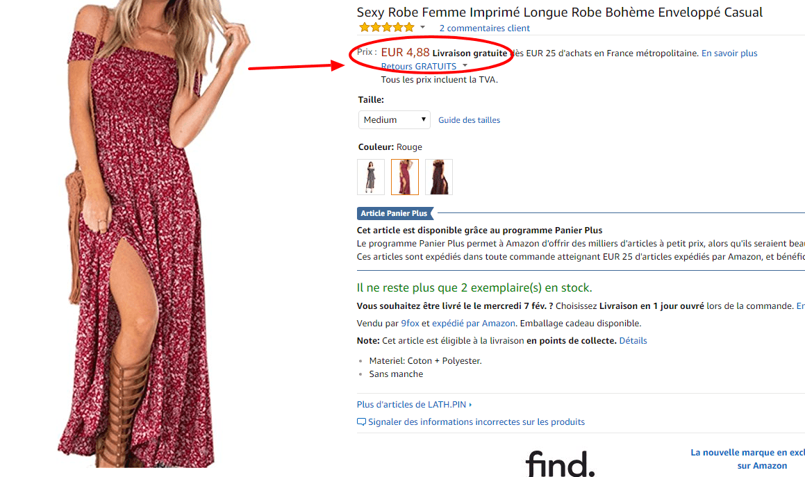 Sexy Robe Femme Imprimé Longue Robe Bohème Enveloppé Casual  Amazon fr  Vêtements et accessoires.png