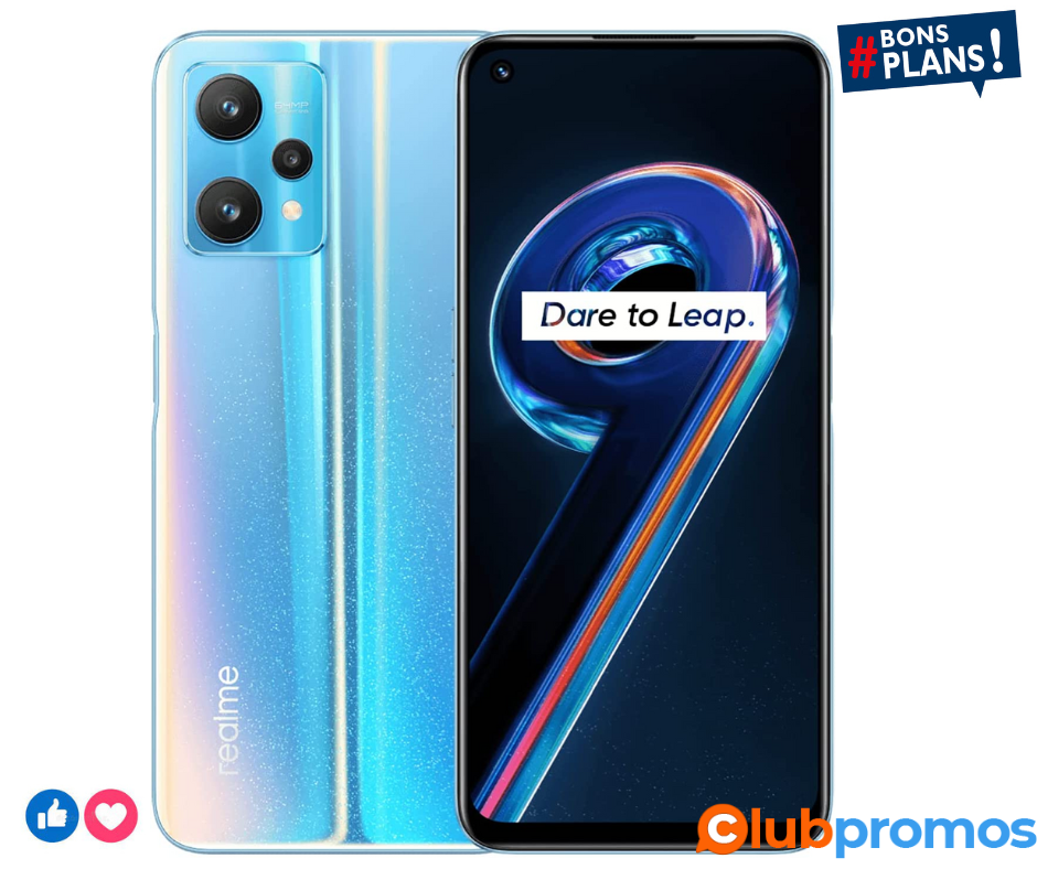 Smartphone 6,6 Realme 9 Pro 5G - 120 Hz, 128Go, 6GO, 64Mp, sunrise blue.png