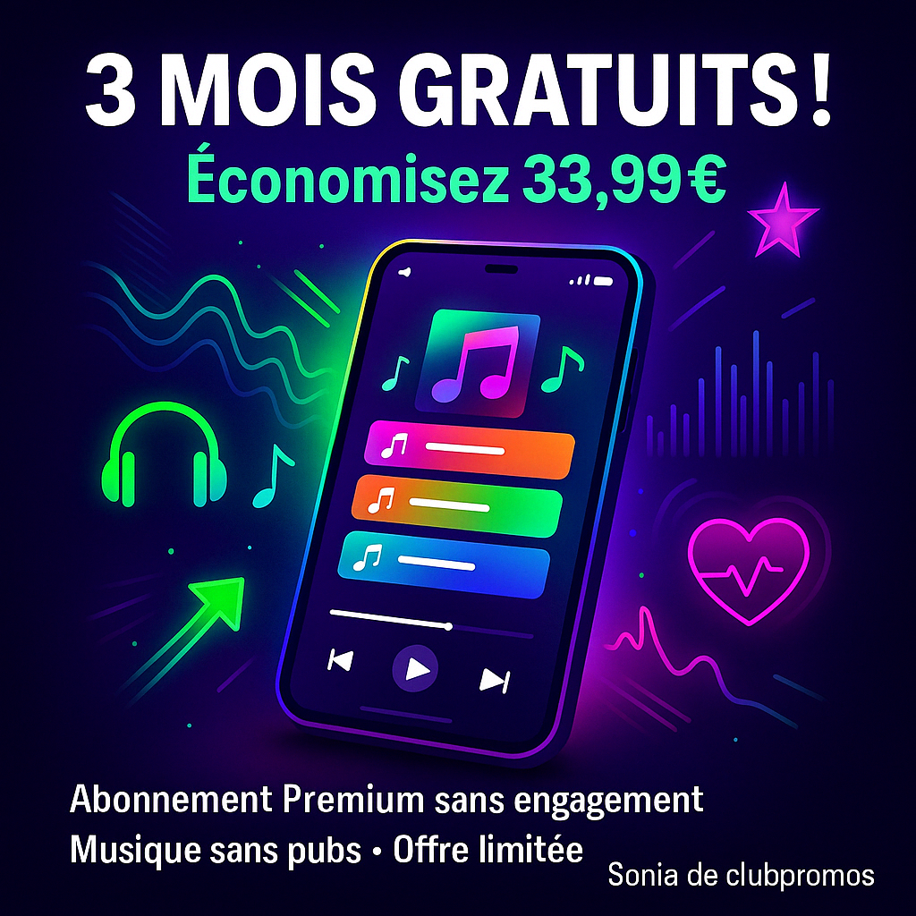 Spotify Premium 3 mois gratuits, offre sans engagement