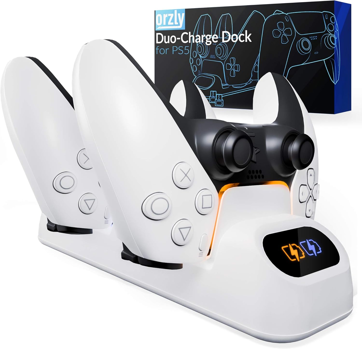 La station de charge Orzly Duo-Charger USB-C est un accessoire essentiel pour les joueurs possédant des manettes de consoles telles que la PS5, la Xbox et la Switch Pro. Avec son design moderne et sa capacité à recharger deux manettes simultanément, elle offre une solution pratique et efficace pour éviter de manquer d'énergie en plein jeu.   La connexion USB-C garantit une recharge rapide et sécurisée, et la station est dotée de fonctionnalités de protection contre la surcharge, assurant la longévité de vos manettes. Son interface conviviale permet de savoir facilement quand vos manettes sont complètement chargées grâce à des indicateurs lumineux.   Que vous soyez un gamer occasionnel ou un joueur passionné, la station de charge Orzly est un indispensable qui s'intègre parfaitement dans votre setup de jeu, tout en maintenant vos manettes prêtes à l'emploi à tout moment.