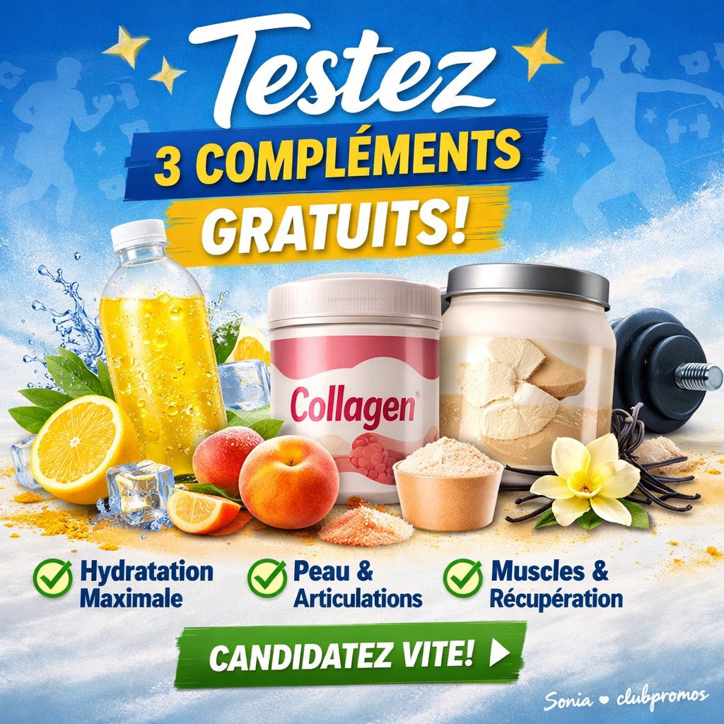 Produits STC Nutrition - HYDRA+ Citron, Collagen Duo Pêche, Premium Whey Vanille
