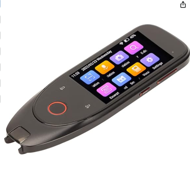 Stylo traducteur vocal OCR rechargeable avec écran tactile HD 3 pouces, traduction en 112 langues et fonction scan proposé à 9,64€ sur Amazon