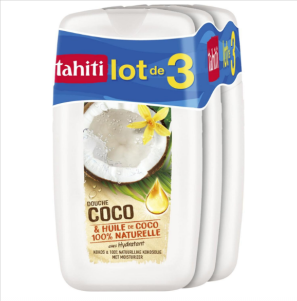  Gel Douche Tahiti Huile de Coco et Vanille – Hydratation naturelle et parfum doux à 3,98€ sur Amazon