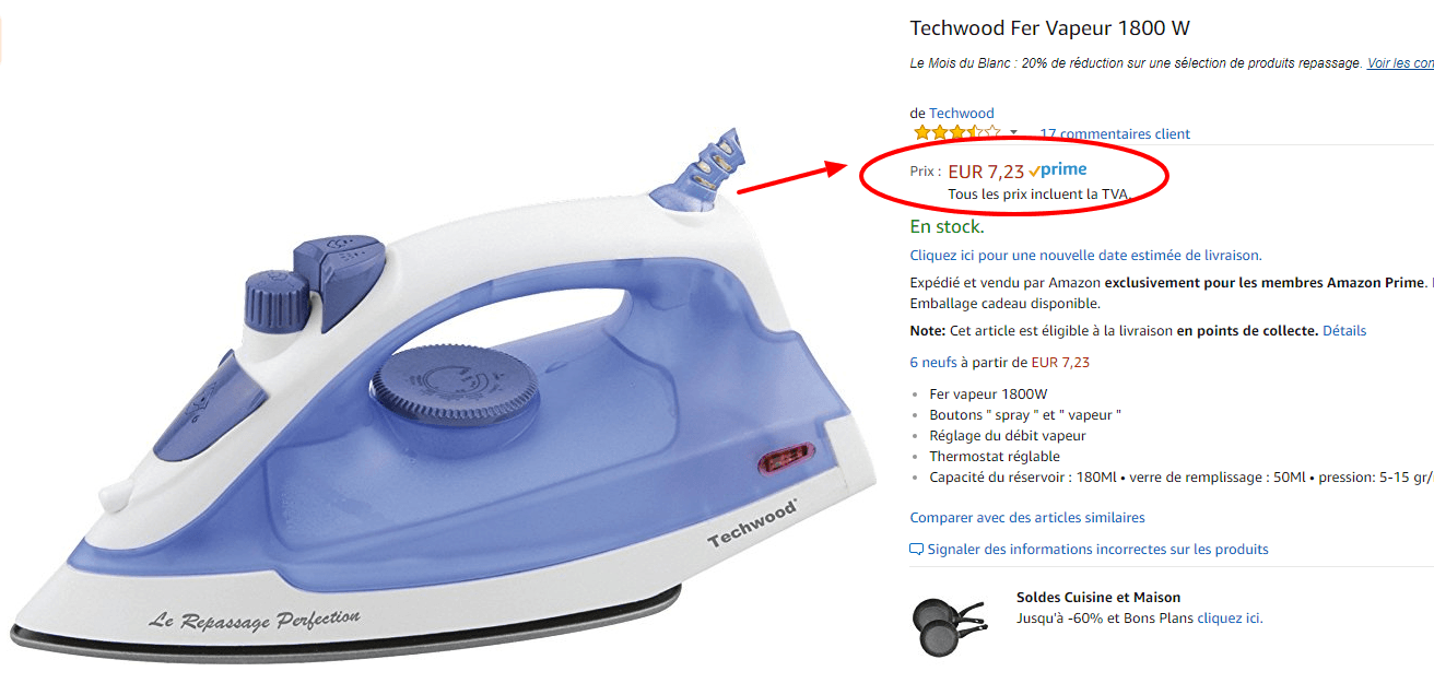 Techwood Fer Vapeur 1800 W  Amazon fr  Cuisine   Maison.png