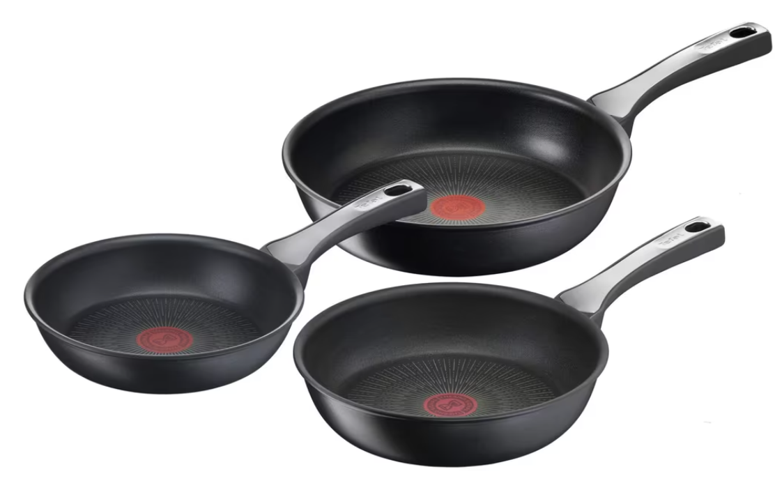 Lot de 3 poêles Tefal Unlimited On 20/24/28 cm – Induction – Revêtement Titanium – Promo Amazon