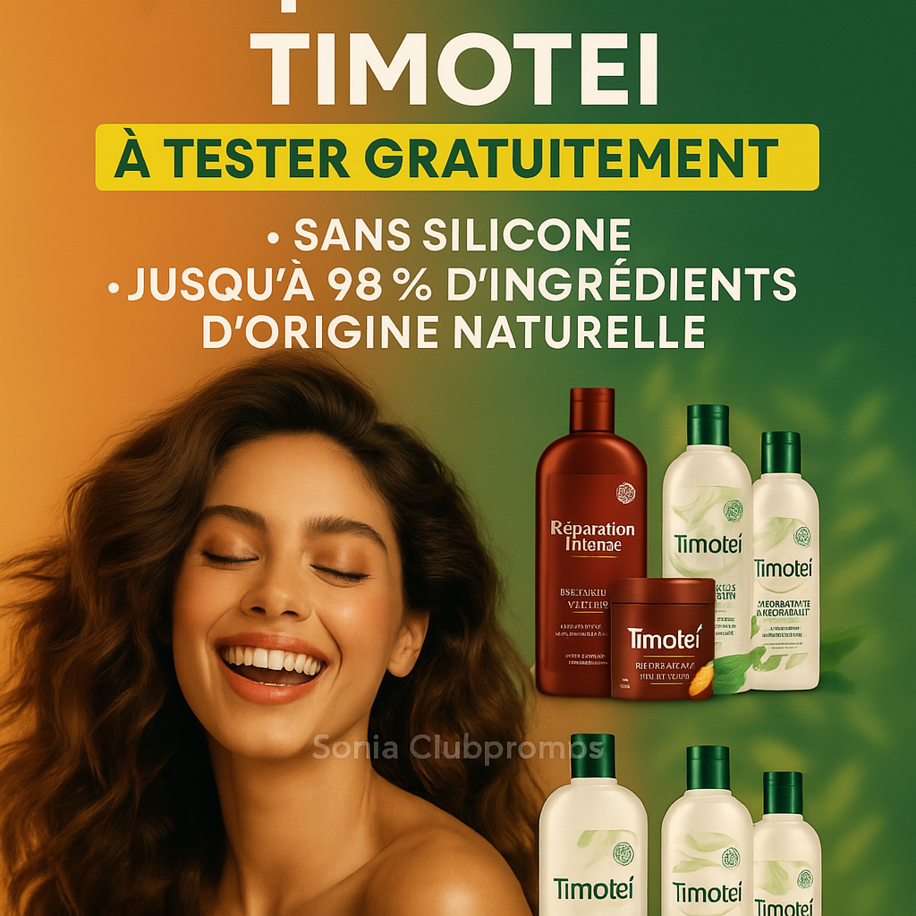 160 routines capillaires Timotei à tester gratuitement – Routines Réparation Intense et Hydratante & Repulpante, soins naturels pour cheveux secs et abîmés, sans silicone, test produits Beauté-Test