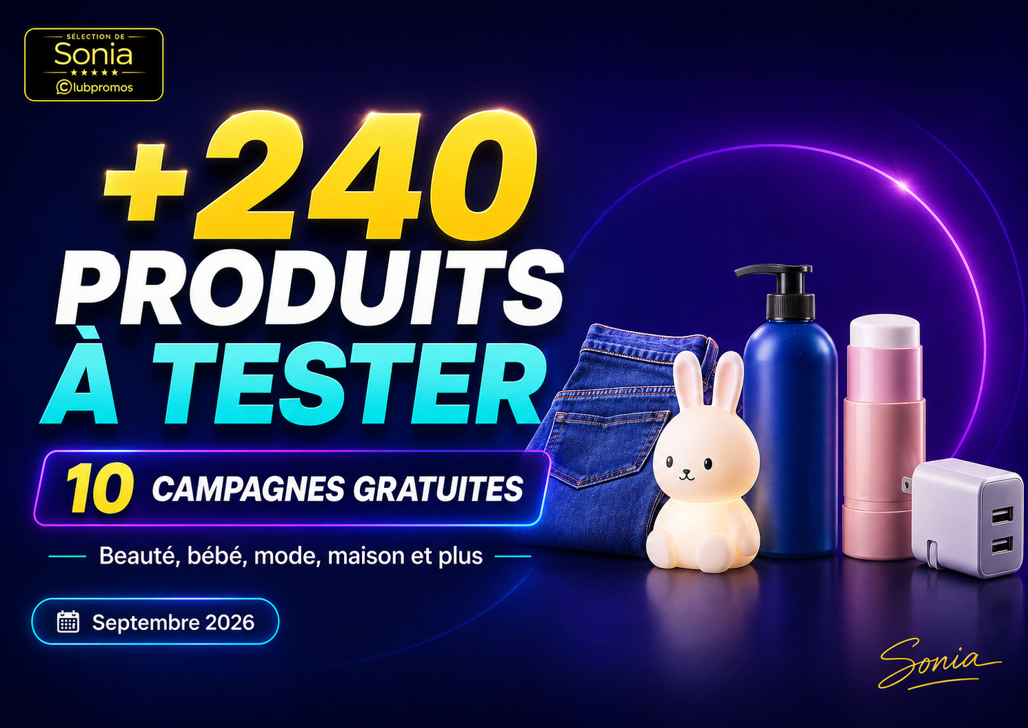 Plus de 240 produits proposés dans 10 campagnes de tests gratuits