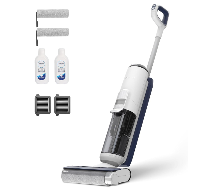 Tineco iFLOOR 5 Breeze Complete Aspirateur Sec Humide sans Fil - Nettoyage des Sols Durs, Auto-Nettoyage Automatique - Disponible sur Amazon