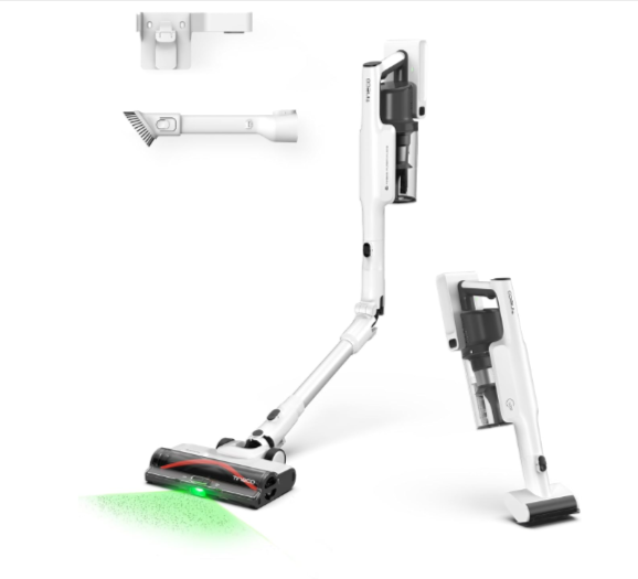 Tineco Pure One A50S Plus aspirateur balai sans fil 185W avec autonomie jusqu’à 70 minutes, technologie ZeroTangle anti-emmêlement, système ClogLess anti-bouchon, capteurs intelligents 3DSense DustSense EdgeSense LightSense, grand bac 1L, offre Amazon à 189,99€ avec le code promo TINECOA50S.
