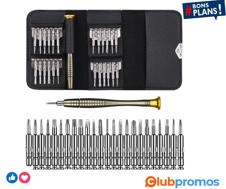 Tournevis Précision Mini 25 en 1 Kit de Tournevis Outils de Réparation pour iphone, Portable L...png