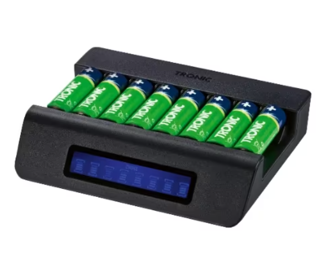 Chargeur de Piles TRONIC® 8 accus simultanés, protection contre les courts-circuits, câble USB-A vers USB-C – bon plan Lidl