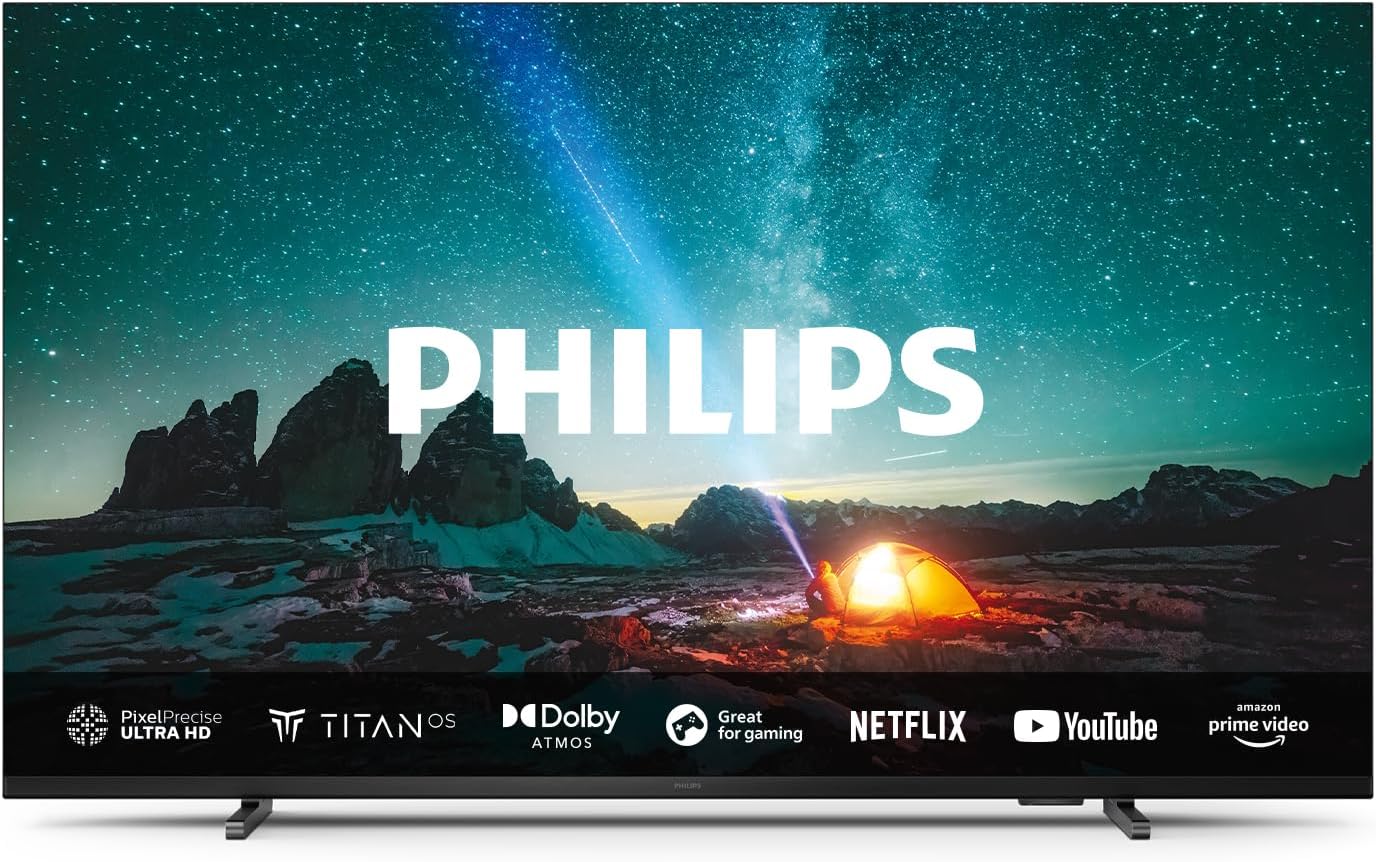 TV Philips 50PUS7609 50 pouces - Smart TV 4K UHD avec HDR10+, Dolby Atmos, HDMI 2.1 et Titan OS, idéale pour le gaming et le streami