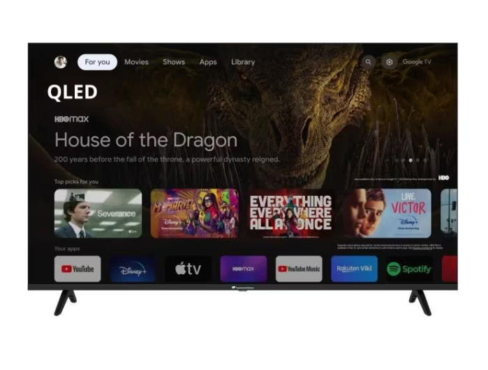 TV QLED Continental Edison 65 pouces UHD 4K pas chère, modèle CELED65SGQLD24B6 sur Cdiscount avec Google TV, HDR10, Bluetooth, Wi-Fi, 4 ports HDMI – idéale pour streaming, gaming, et films