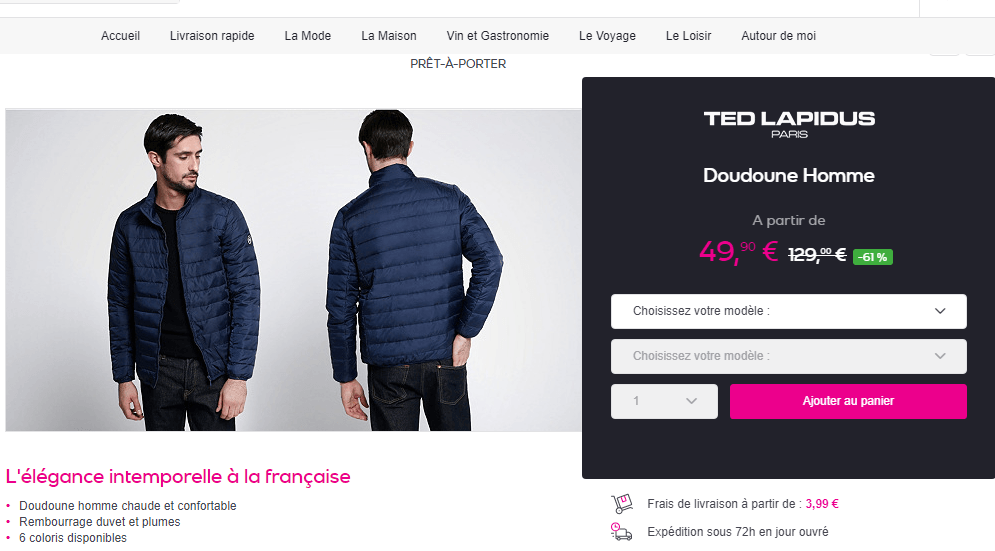 Two Days TED LAPIDUS   vente privee.png