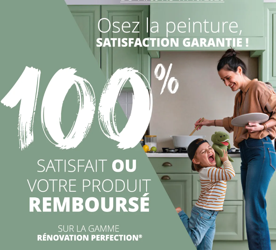 Du 14 septembre au 17 octobre 2026, V33 propose jusqu’à 65 € remboursés sur un produit Rénovation Perfection éligible en cas d’insatisfaction.