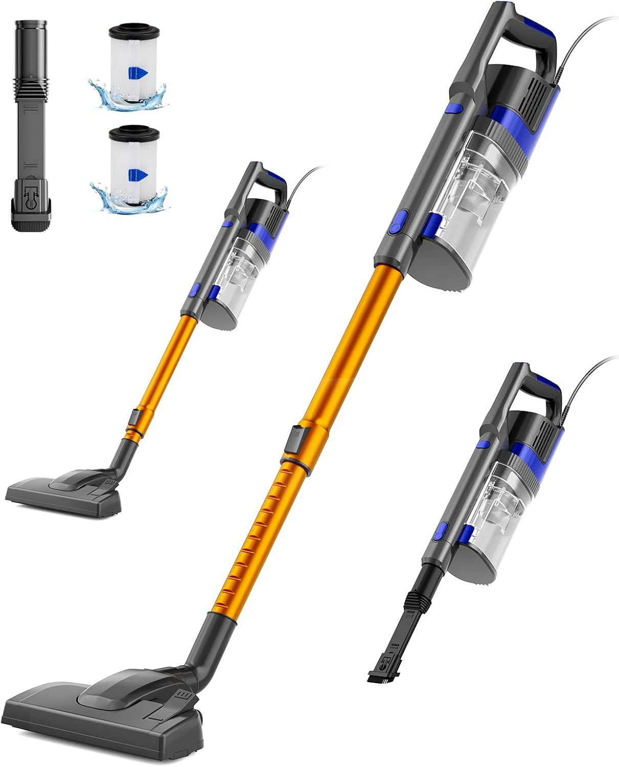 Aspirateur balai filaire VACTechPro 32KPa/680W – bac 800 ml, filtration cyclonique 5 étages, double poignée, câble 6 m – offre Amazon 39,97 € via coupon.