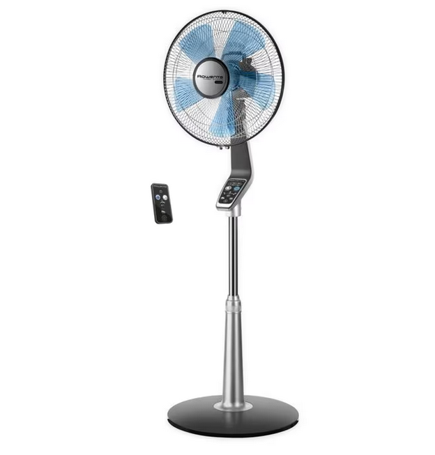 Ventilateur sur pied Rowenta VU5670F2 puissant et silencieux avec télécommande, 5 vitesses, réglable en hauteur, disponible à prix réduit sur Cdiscount avec code AIR10.