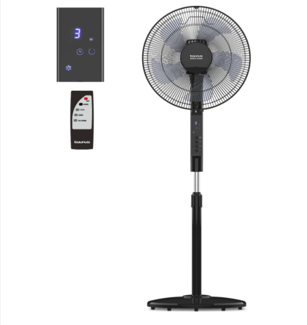  Ventilateur sur pied Taurus Boreal 16CR Silence – 30W, ultra silencieux, 12 vitesses, télécommande, écran digital, design moderne, bon plan été Amazon