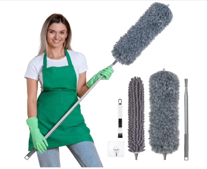 Vicloon Plumeau Microfibre avec Poignée en Acier Inoxydable - Idéal pour la Maison et la Voiture.png