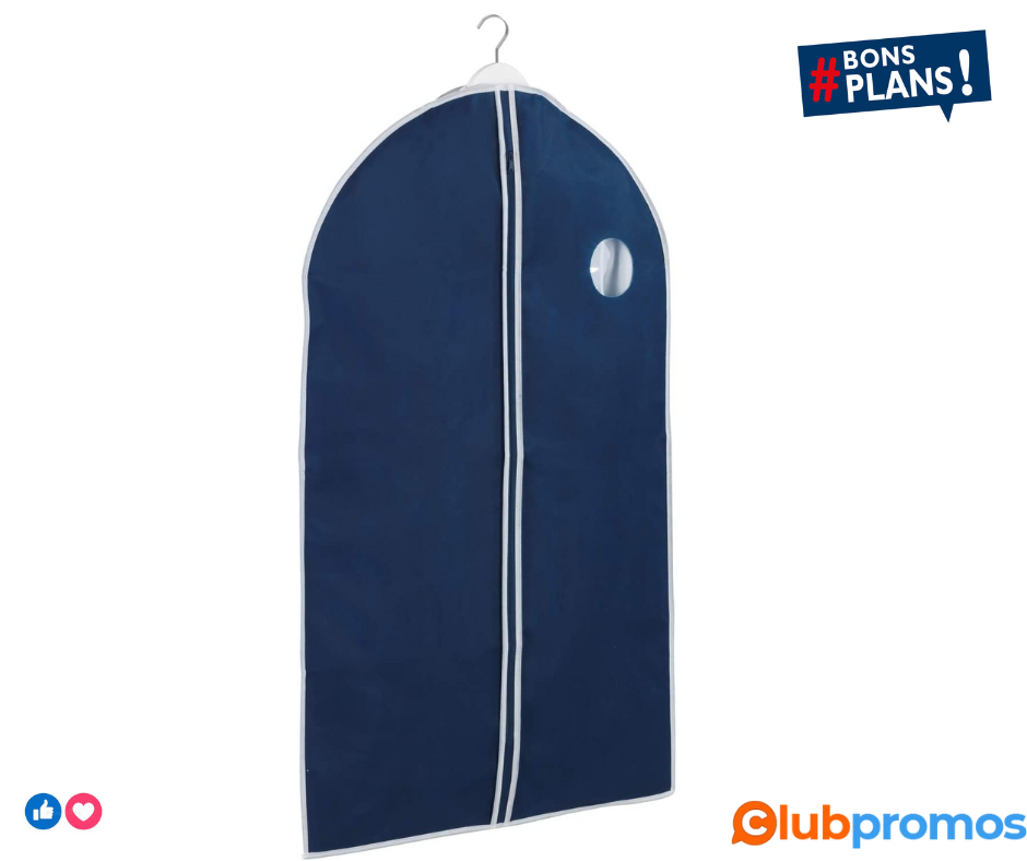 WENKO Housse vêtements Air - toison respirante, Polypropylène, 60 x 100 cm, Bleu.png