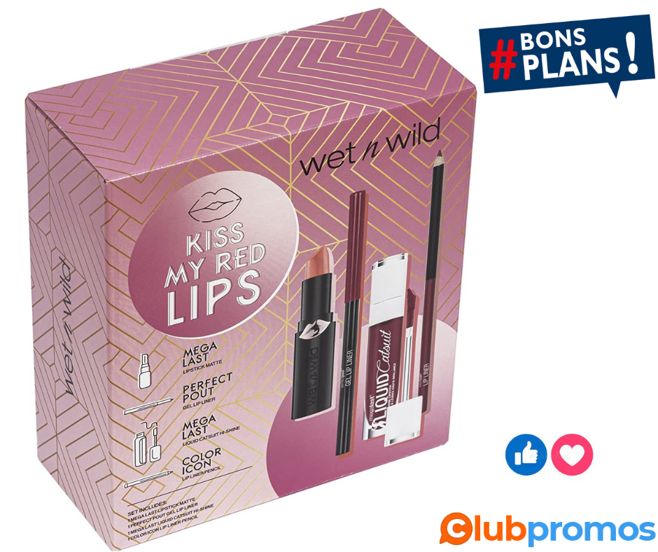 wet n wild, Kiss My Red Lips Gift Box, Make Up Sets pour Filles, Make Up Gift Box .png
