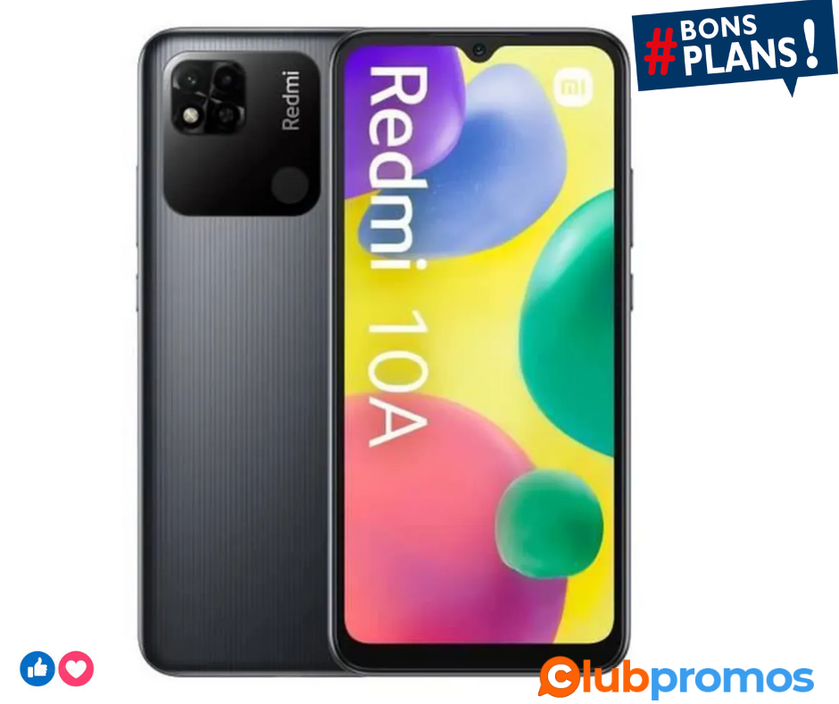 XIAOMI REDMI 10A Smartphone 4Go Ram 128Go Gris Rraphite écran Dot Drop 6,53 Batterie 5000 mAh ...png