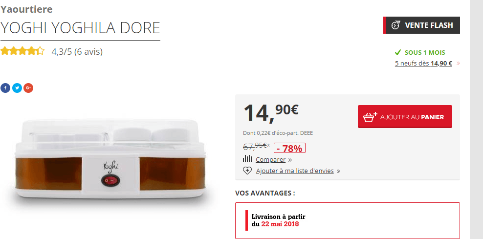 Yaourtiere Yoghi YOGHILA DORE   Darty.png