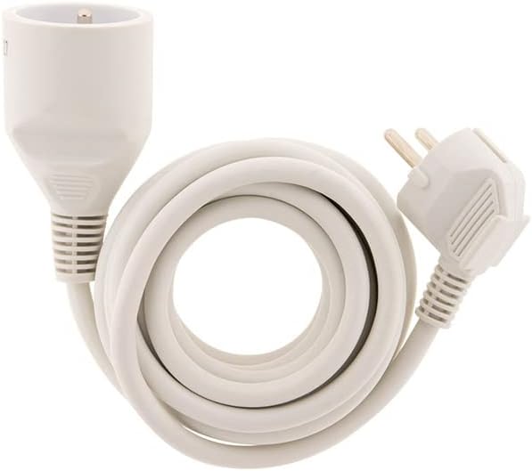 Bon plan Amazon – Prolongateur Zenitech 16A 2P+T HO5VV-F 3G1,5mm², rallonge électrique 10 mètres blanc, puissance maximale 3680W, câble souple et résistant aux chocs, certifié NF, idéal usage intérieur.