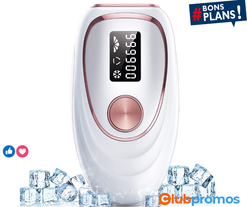 ZKMAGIC Épilateur Lumière Pulsée de Glace, 999,900 Flashs Épilateur Laser IPL Appareil Lumière...png