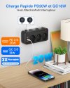Multiprise 3 prises avec interrupteurs individuels, parafoudre 1800 J, USB-C PD 20 W, fiche ro...jpg