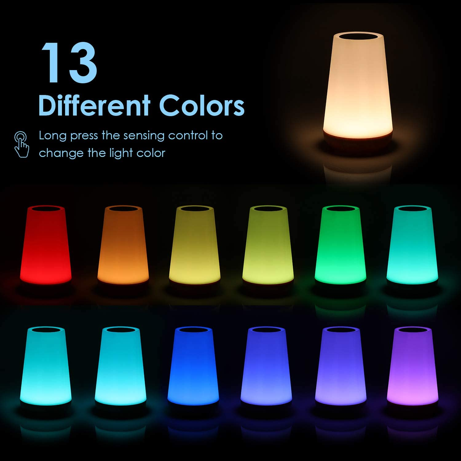 deal Lampe de chevet LED Auxmir 13 couleurs avec