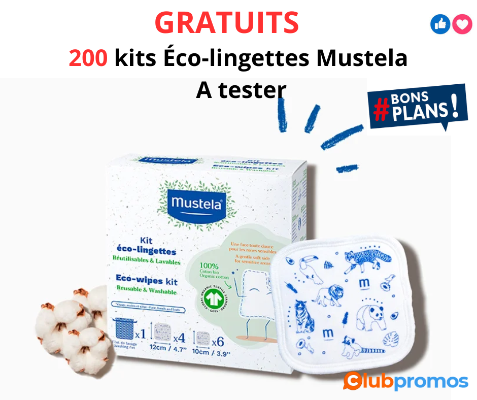 200 kits Éco-lingettes Mustela à tester.png