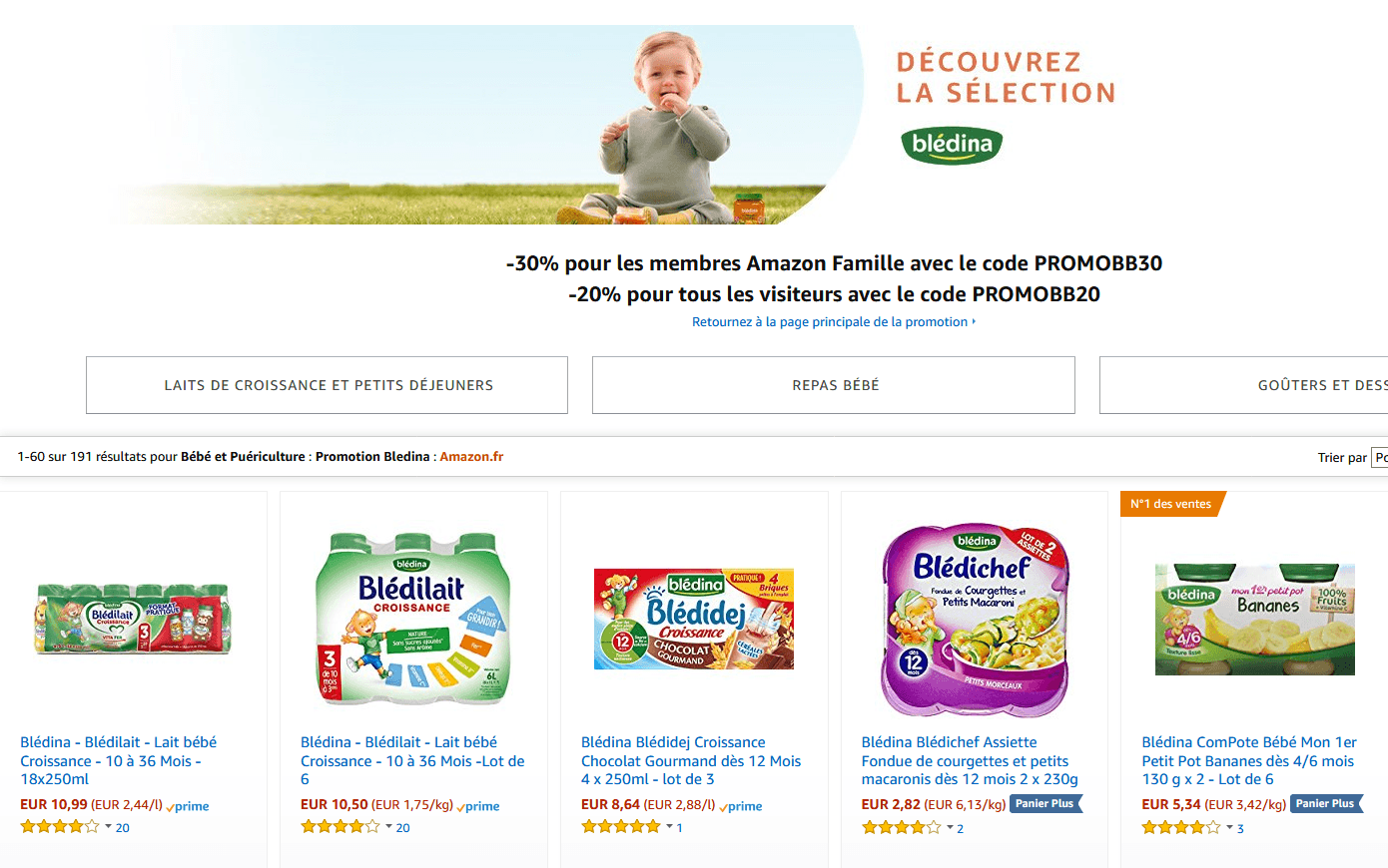 Amazon.fr   Promotion Bledina   Bébé et Puériculture.png