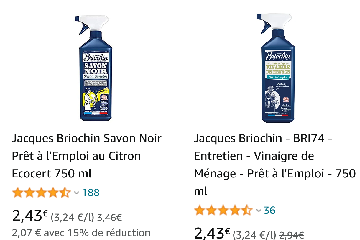 LOT DE 4 - JACQUES BRIOCHIN - Le super décapant Anti moisissures Action