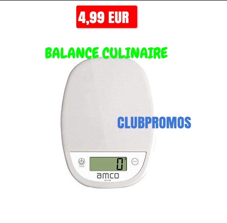 Amco Balances électroniques de Cuisine 5kg  Blanc  Piles comprises   Amazon fr  Cuisine   Maison.jpg