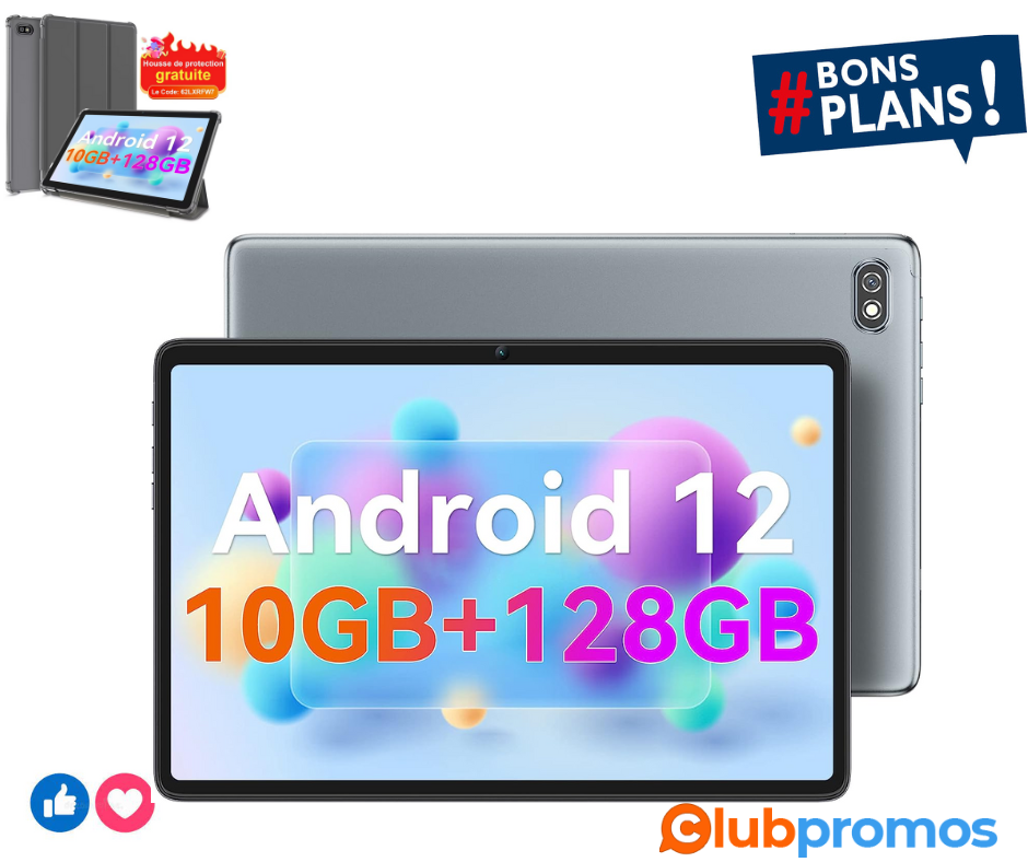 Android 12 Tablette Tactile 10 Pouces, Blackview TAB 7 Pro Tablette Dual 4G LTE+5G WiFi, 10Go+...png