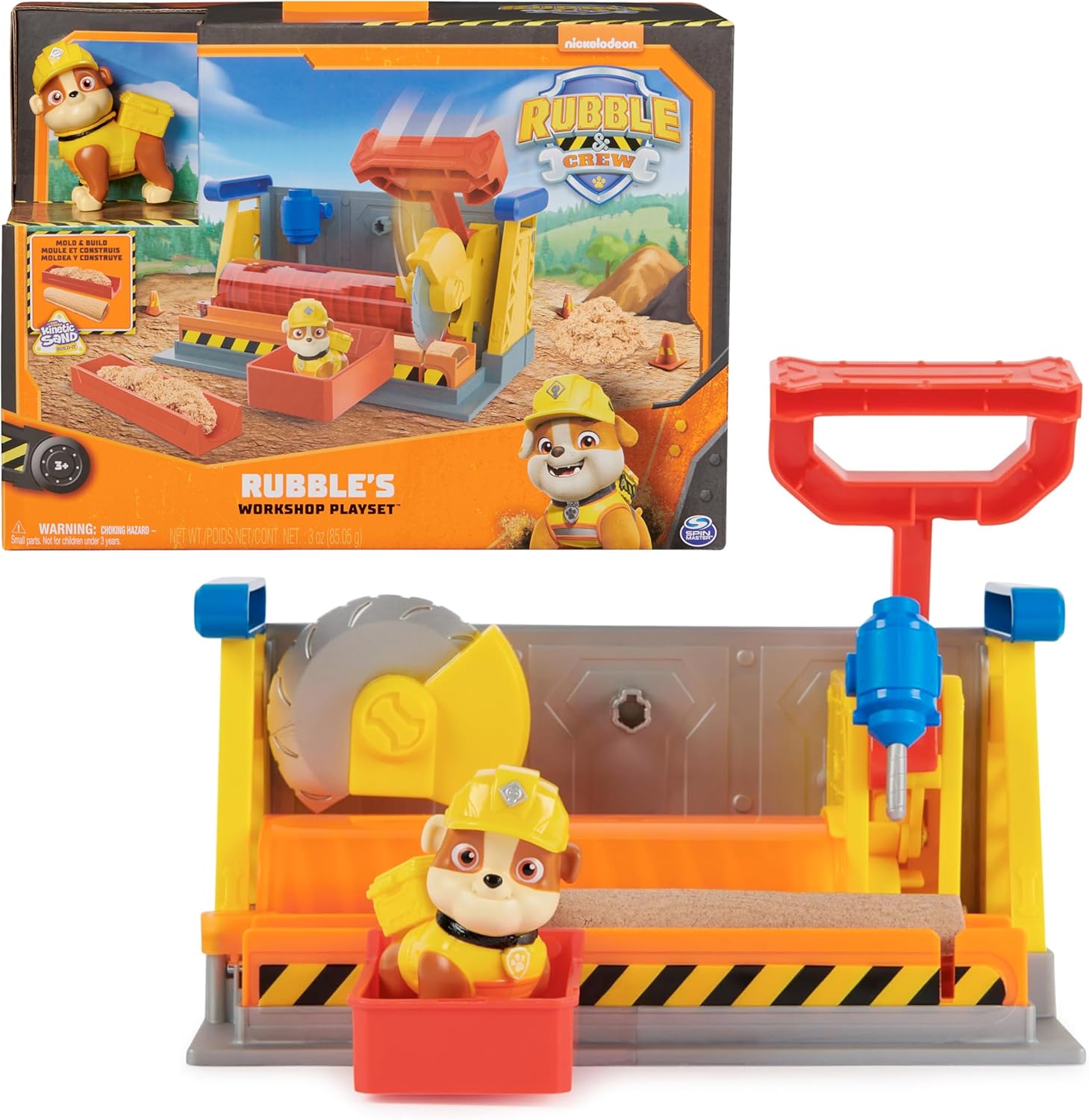 Atelier créatif Ruben & Compagnie Pat Patrouille pas cher avec sable magique Kinetic Sand – Jouet enfant 3 ans et plus en promotion sur Amazon – Figurine Ruben incluse – Jouet éducatif sensoriel à petit prix