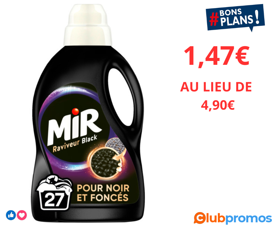 deal - Bidon de lessive Mir Raviveur Black différentes variété : 1,47€ au  lieu de 4,90€ avec 70% de réduction sur Carte intermarché