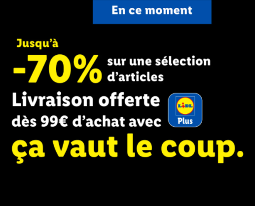 Black Friday Lidl 2025 – jusqu’à -70 %, livraison offerte dès 99 € et cashback en 4 coupons pour décembre